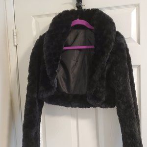 Faux fur Vintage style crop jacket
